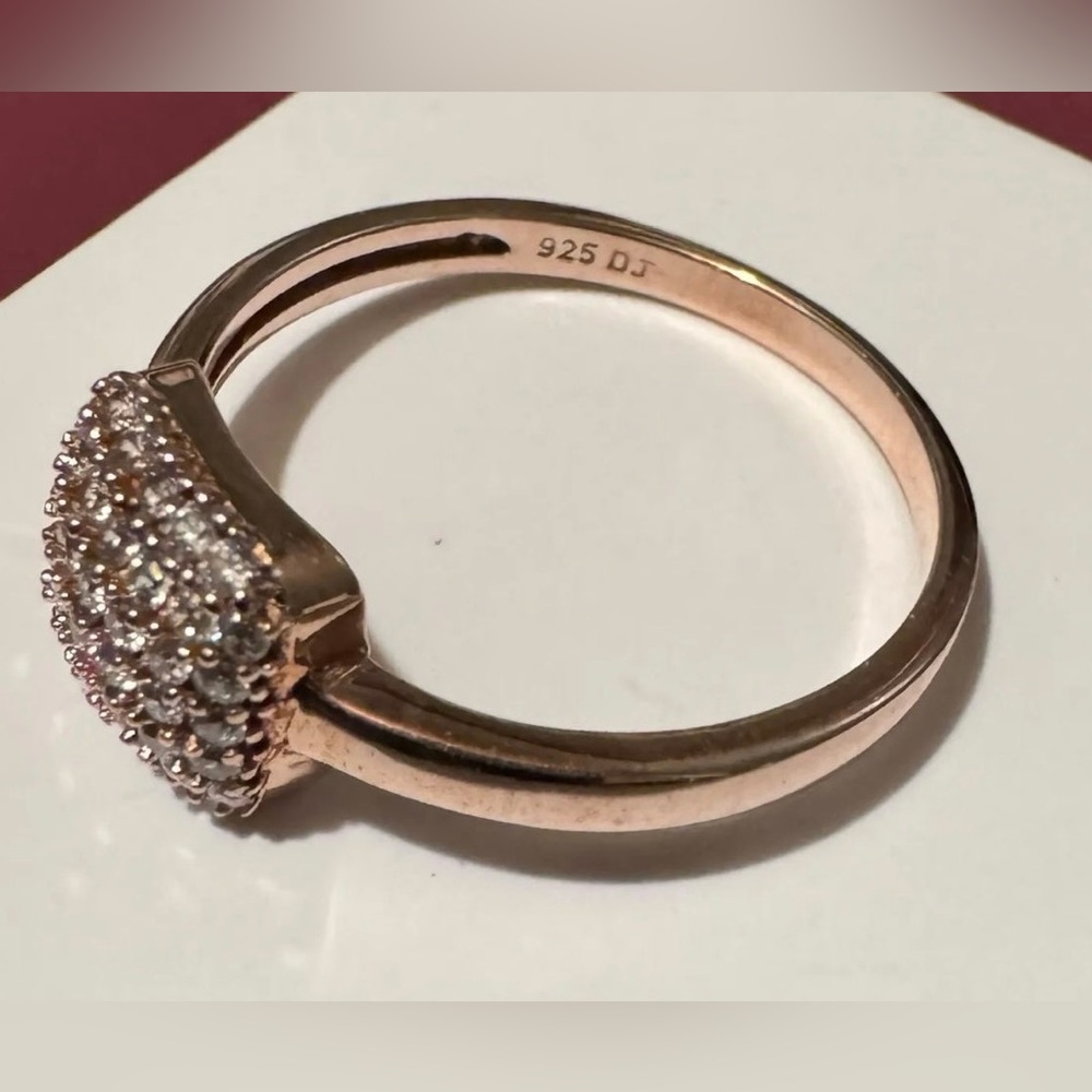BELLA LUCE (R) 0.80CTW CZ ETERNO(TM) ROSE RING (0.42CTW DEW) - Picture 3 of 5